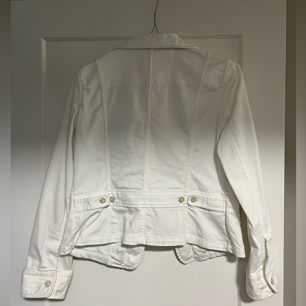 Talbots White denim Jacket - Picture 3 of 4